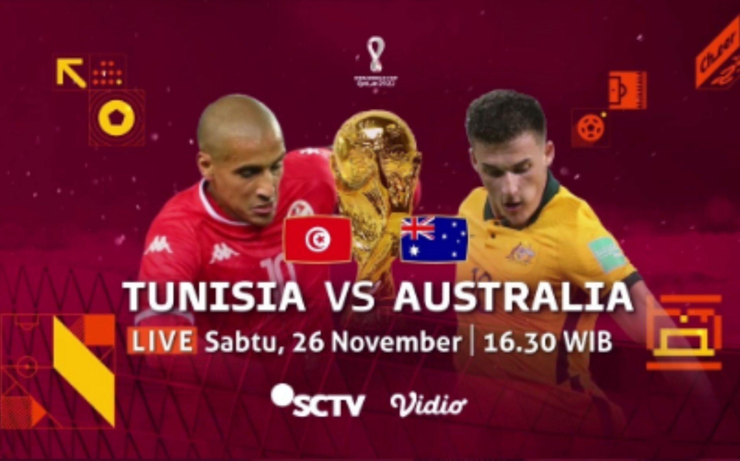 Prediksi Pertandingan Piala Dunia 2022 : Tunisia Vs Australia