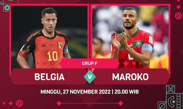 Hasil Pertandingan Belgia vs Maroko Piala Dunia 2022