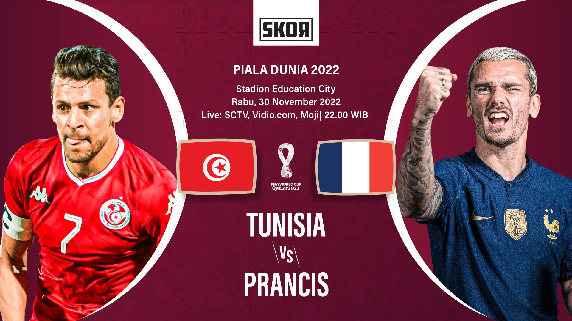 Hasil Pertandingan Prancis Vs Tunissia Piala Dunia 2022